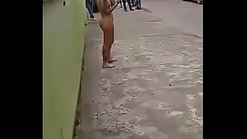 Preview 1 of Teeem Sex Old - Hot crazy nude bitch in the street