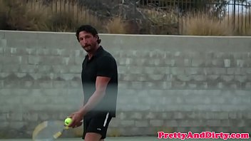 Preview 2 of White Girls Bigg Butt - Oldvs plowed with tennis racket