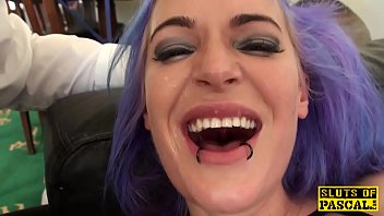 Preview 4 of Stacy Mann - Deepthroated british goth gets roughly fingered