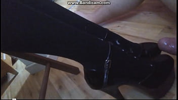 Preview 3 of Simpson Family Fucks - black tights high heels cumshot