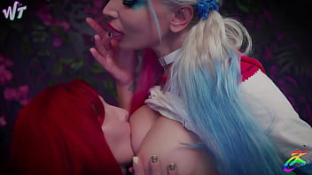 Preview 2 of Invisible Strip - Harley Quinn and Poison Ivy Hardcore Cosplay