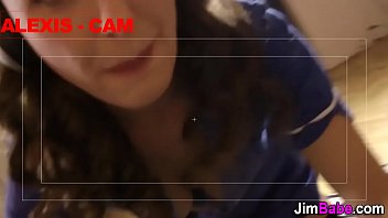 Preview 2 of Blonde Hand Jobe - Stockings teen ram 3some