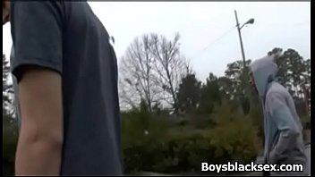Preview 2 of Seventeen Blonde - Black Muscular Man Seduces and Fuck White Sexy Boy 10