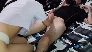 Preview 3 of Son In Mommy Pussy - le hago un garganta profunda a mi hermanastra y su enorme verga