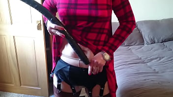Preview 1 of Heels Stand - Teasing with Double Dildo