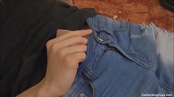 Preview 1 of Vajena Big Fak - Uncut Cock Rubbing His Shoes