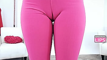 Preview 1 of Gay Vintage Arab - Amazing Body Teen BIG ASS Yoga Pants CAMELTOE Gaping Pussy
