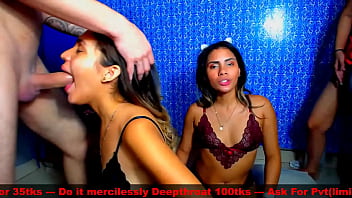 Preview 4 of Sonny Leaon Sexy Hd - beautiful latinas waiting their turn to swallow cock and we see how they fuck their rough face
