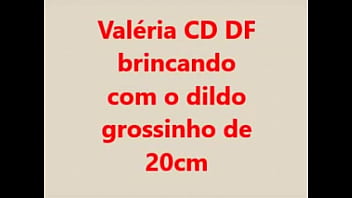 Preview 1 of Tied Sfatf Gagged - Val&eacute_ria CD DF brincando com o dildo grossinho de 20cm