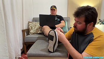 Preview 2 of Ame Lou Myers - Incredible Nemo Licks Matts Feet To Sensation