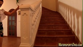 Preview 1 of Brutal Cuckold Forced Sissy Girl - Clothed whore pissed on
