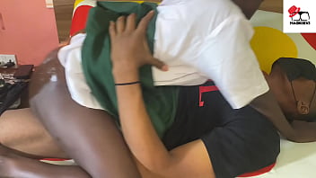 Preview 1 of Film Party - 18y student in uniform visited boyfriend with hairy pussy during class hours Pt