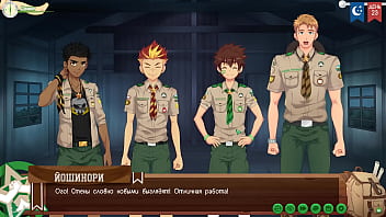 Preview 4 of Kiss Giril - Game: Friends Camp,  Path 2,  Episode 52 - Penis Graffiti (Russian voiceover)