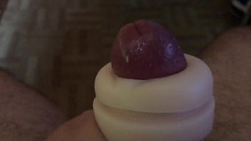 Preview 1 of Horses Fuke Lady - Tons of pre cum in this fleshlight handjob