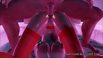 Preview 4 of Uzma China Sex - Sexy 3D Girl With Big Ass In Stockings Fucked Anal!