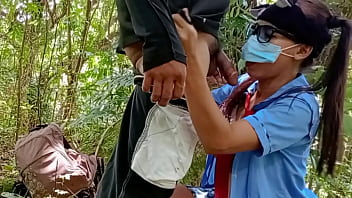 Preview 2 of Wwwxxi Video - Pinay teen college meet their school guard secretly in the jungle and fucked until cum in pussy
