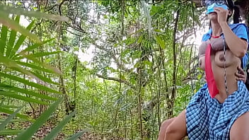 Preview 3 of Wwwxxi Video - Pinay teen college meet their school guard secretly in the jungle and fucked until cum in pussy