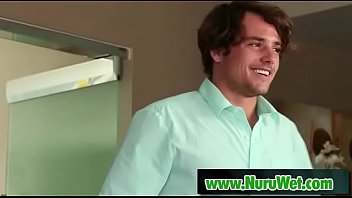 Preview 2 of Scopata Nel Bagno Della Scuola - Nuru wet massage - Asian masseuse gives pleasure 01