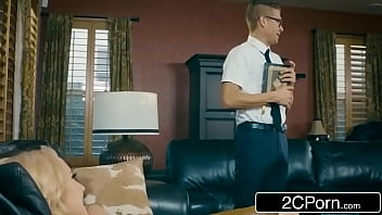 Preview 1 of Step Mother Hot Xxx Stenger - Horny Blonde Teen Seducing Virgin Mormon Boy - Jade Amber
