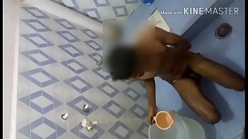 Preview 1 of Vidz Koon - Indian teen guy caught bathing hidden telugu