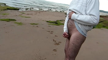 Preview 3 of Bazzerr Big Titis - A Quick Wank On The Beach