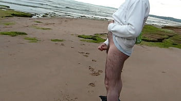 Preview 1 of Bazzerr Big Titis - A Quick Wank On The Beach