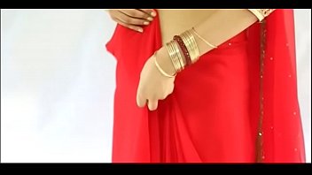 Preview 3 of Real Tamal - Sexy Girl Wearing Red Saree and showing her boobs and back