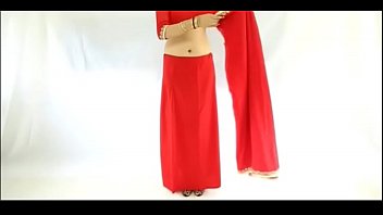 Preview 1 of Real Tamal - Sexy Girl Wearing Red Saree and showing her boobs and back