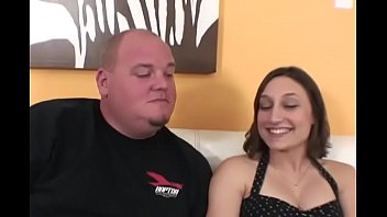 Preview 1 of Bzth - Cute brunette gets fucked by a fat man
