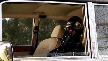 Preview 1 of Pakistani Balochi Pashto - Fetish Queen Latex Lucy Fucks herself outdoors with Dildo