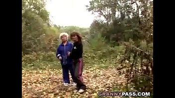 Preview 1 of Load Massage Swapping - Granny Lesbian Love In The Forest