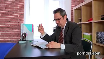 Preview 1 of Shemale Pess Fuck - Fervent college girl gets tempted and pounded by her elderly teacher