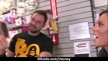 Preview 1 of Sunny Leone Xxx Hot Hd - Desperate teen naked in public and fucks to pay rent 5