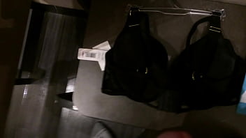 Preview 2 of Lesbian Bbw Drink Piss - Cum on bra in store change room and put it back on shelf