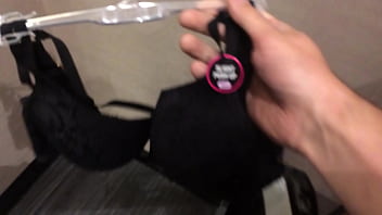 Preview 1 of Lesbian Bbw Drink Piss - Cum on bra in store change room and put it back on shelf