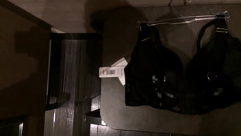 Preview 4 of Lesbian Bbw Drink Piss - Cum on bra in store change room and put it back on shelf