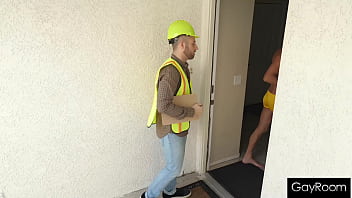 Preview 1 of Asshole Spread - Service Tech Services A Customer&#039_s Fat Cock In The Shower