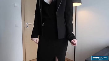 Preview 1 of Relax Porn Music Video - Classy blonde Shina Ryen seduces and fucks her boss POV