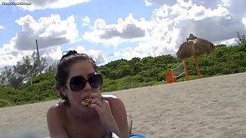 Preview 1 of Budak Tahun Sex - Latina Exhibitionist Wife Alison Public Nude Beach Voyeur Cock Tease!