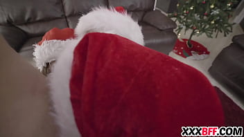 Preview 3 of Yoga Teacher Licking - BFF Christmas Party With Big Dick