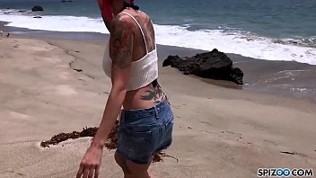 Preview 1 of Barnet Teen - Looks at Anna Bell Peaks fucking a gigantic cock on the beach
