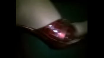 Preview 2 of Cute Handjob Asian - My high heel red mules