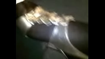 Preview 1 of Score Eva Notty - Sexy feet in black stocking gold highheels2