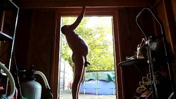 Preview 3 of Dani Daniel Nipples Sucking - Living Nude in a Shed