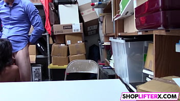 Preview 3 of Hd Gold Porn Tube - Shoplifter has to chew on his bone