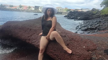 Preview 3 of Pashto Xnxx88 - Curvy Lady Dresses up in Sexy Clothes,  Masturbates on the Beach and Photoshoot