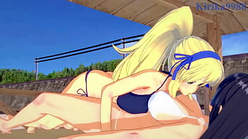 Preview 3 of New School - Ikaruga and Katsuragi Bunny Girl intense futanari sex. - Senran Kagura Hentai