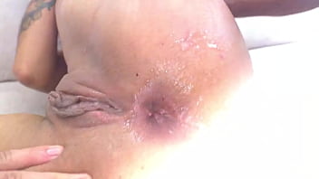 Preview 3 of College Gail - IVANNA JAMES gets strongly double penetrated. Monster Cocks. Cum In Mouth. DP