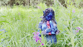 Preview 1 of 2 Minutes Sex Animeschoolgirl - Avatar Monika Fox Big Prolapse,  Hard Dildo Anal And Pussy Fuck,  Squirt In Nature (Free)