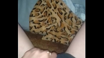 Preview 4 of Lezbo Hard - In front of me,  my stepfather is playing games on the computer,  and I am masturbating my pussy under the blanket - Lesbian Illusion Girls